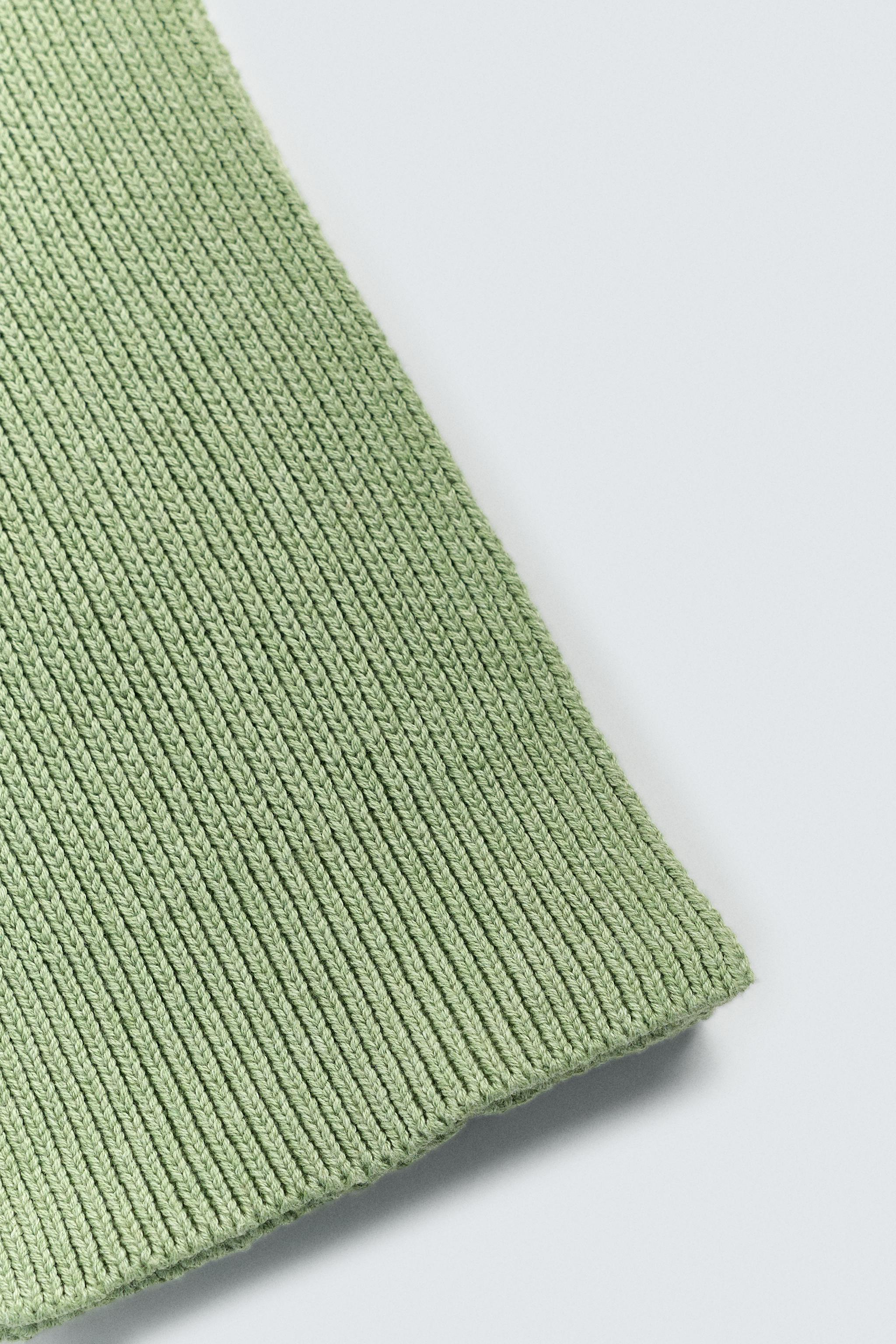 COTTON BLEND KNIT SCARF